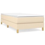 Sommier  ressorts de lit - keenso - crme - 90x190 cm - lattes de contreplaqu - pieds de lit inclus ...