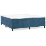 Sommier � ressorts de lit - mothinessto - bleu fonc� - 180x200 cm - velours