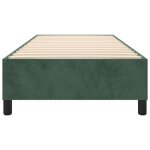 Sommier � ressorts de lit - mothinessto - vert fonc� 90x200 cm - velours - pieds de lit inclus