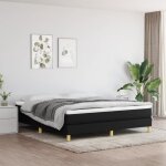 Sommier � ressorts - mothinessto - noir - 160x200 cm - tissu 100% polyester - pieds inclus
