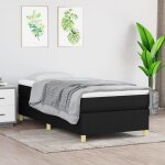 Sommier  ressorts de lit noir 90x190 cm tissu - tmishion - tapissier - 1 place - 1 personne
