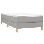 Sommier  ressorts de lit - salutuya - gris clair - 90x190 cm - tissu