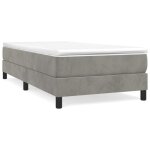 Sommier � ressorts de lit - zerodis - gris clair - 90x190 cm - velours