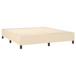 Sommier  ressorts de lit - zerone - crme - 180x200 cm - bois massif - tissu 100% polyester