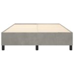 Sommier � ressorts - mothinessto - gris clair - 140x200 cm - velours - montage facile