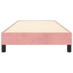 Sommier  ressorts - mothinessto - rose - 90x200 cm - velours - 1 place - pieds inclus