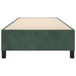 Sommier � ressorts - mothinessto - vert fonc� - 100x200 cm - velours - pieds inclus