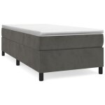 Sommier à ressorts - salalis - dp25101 - velours gris foncé - 80x200 cm - 1 place Sommier à ressorts - salalis - dp25101 - velours gris foncé - 80x200 cm - 1 place
