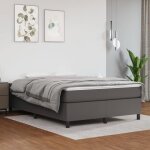 Sommier  ressorts - salalis - sh069161 - similicuir gris - 140x200 cm - 2 places