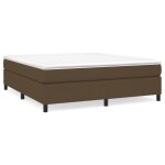 Sommier - salutuya - bd24068 - tissu 100% polyester - 160x200 cm - marron fonc