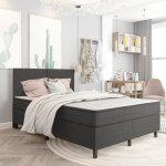 Sommier tapissier - fydun - gris - 180x200 cm - 12 lattes - pieds inclus