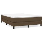 Sommier tapissier - garosa - 140x190 cm - marron fonc� - tissu 100% polyester - montage facile