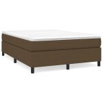 Sommier tapissier - garosa - marron fonc� - 140x190 cm - tissu 100% polyester - montage facile