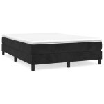 Sommier tapissier - garosa - noir - 140x190 cm - velours - 2 places - pieds inclus
