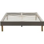 Adrien - solide et confortable sommier tapissier gris pieds en 20 cm pour matelas en 140x200 - 2 x 13 ...