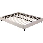 Sommier tapisser � lattes - 140 x 190 cm - 12 lattes - blanc