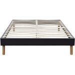 Gregory - solide et confortable sommier tapissier marron pieds en 20 cm pour matelas en 140x200 - 2 x ...