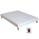 Sommier tapissier à lattes multiplis 80 x 200 - promo matelas - mistral - 20 lattes - blanc Sommier tapissier à lattes multiplis 80 x 200 - promo matelas - mistral - 20 lattes - blanc
