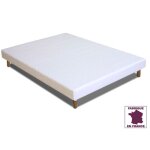 Sommier tapissier  lattes recouvertes - promo matelas - 80 x 200 - 12 lattes larges et rigides - pieds ...
