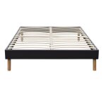 Gregory - solide et confortable sommier tapissier marron pieds en 20 cm pour matelas en 160x200 - 2 x ...