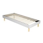 Adrien - solide et confortable sommier tapissier pieds en 18 cm - 120x190 - 2 x 13 lattes - montage rapide ...
