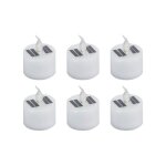 Bougie chauffe - plat solaire - sonew - 6 pices - impermable - rechargeable - clairage automatique ...
