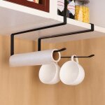 Sonew porte - rouleau de papier essuie - tout en acier pour armoire de cuisine rangement pratique noir ...