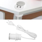 Prise usb - sonew - prise cache rotative - 2 ports usb - 2 mtres de cble - intrieur