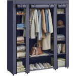 Songmics armoire de rangement en tissu penderie avec housse placard garde - robe 45 x 150 x 175 cm 12 ...