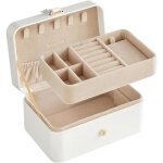 Songmics boîte à bijoux portable petit Écrin à accessoires rangement bijoux à 2 niveaux portable 11 x ... Songmics boîte à bijoux portable petit Écrin à accessoires rangement bijoux à 2 niveaux portable 11 x ...