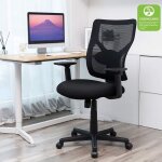 Songmics fauteuil de bureau 1105 - 1125 cm m�canisme basculant assise rembourr�e ressorts int�rieurs ...