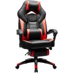 Songmics fauteuil gamer ergonomique chaise de bureau inclianble coussin ttire lombaire repose - pieds ...
