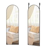 Songmics miroir complet 120 x 40 cm miroir bomb� cadre en alliage daluminium verre tremp� noir dencre ...