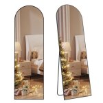 160 x 50 cm miroir arqu� sur pied � poser au sol noir dencre