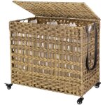 Songmics panier à linge 66 x 35 x 605 cm corbeille à linge imitation rotin 3 compartiments de tri marron ... Songmics panier à linge 66 x 35 x 605 cm corbeille à linge imitation rotin 3 compartiments de tri marron ...