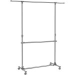 Songmics - portant  vtement sur roulettes - hauteur: 113 - 198cm - gris