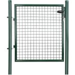Songmics portillon de jardin grillag� en acier galvanis� cl�ture avec serrure porte 90 x 106 cm vert