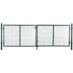 Songmics portillon de jardin portail de cl�ture porte de jardin avec serrure et 3 cl�s 90 x 310 cm vert ...