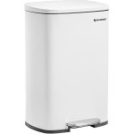 Songmics poubelle de cuisine 50l  pdale avec seau intrieur en plastique couvercle fermeture douce ...