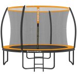 Songmics trampoline � 305 cm avec �chelle filet de protection poteaux recouverts noir orange