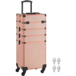 Valise de maquillage professionnel 4 - en - 1 - songmics - xxl - verrouillable - roulettes  360 - dor ...