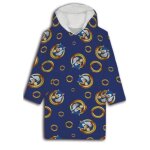 Plaid polaire enfant - sonic - taille unique - avec manches - avec capuche - 7  14 ans