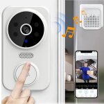 Sonnette avec cam�ra - mioloe - vision nocturne - sans fil - blanc