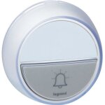 Sonnette sans fil - legrand - 94278 - installation facile - couleur blanche - alimentation par batterie ...