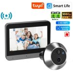 Sonnette de porte sans fil tuya 1080p 2. 4g mirror de porte wifi dtection automatique de l?il porte ...
