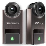 Sonnette de porte vid�o - smanos - connect�e - sans fil - blanc - d�tecteur de mouvement