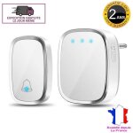 Sonnette sans fil carillon sans fil rsistant  leau 1 metteur et 1 rcepteur porte 300 mtres