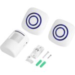 Sonnette sans fil porte carillon alarme infrarouge mouvement capteur detecteur abi4