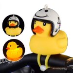 Sonnette de vlo cloche de canard jaune salutuya pour enfant avec lumire klaxon sport decoration