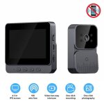 Sonnette vid�o sans fil 2. 4g �cran ips de 43 pouces video dinterphone bidirectionnel